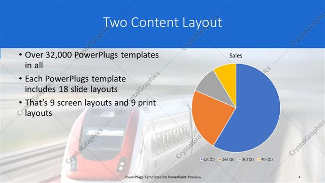 Two Content presentation slide layout
