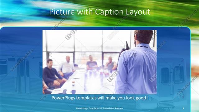 Picture with Caption presentation slide layout