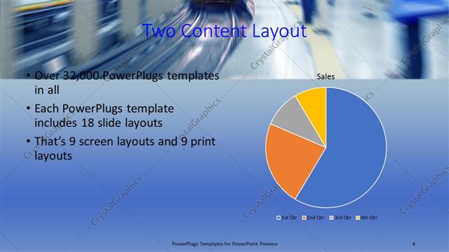 Two Content presentation slide layout