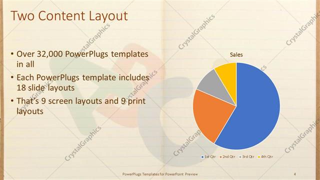 Two Content presentation slide layout