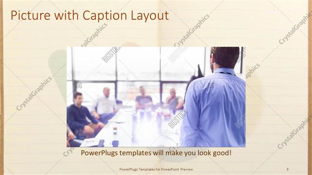 Picture with Caption presentation slide layout