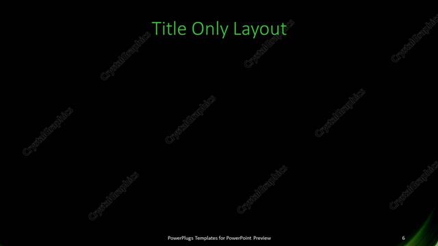 Title Only presentation slide layout