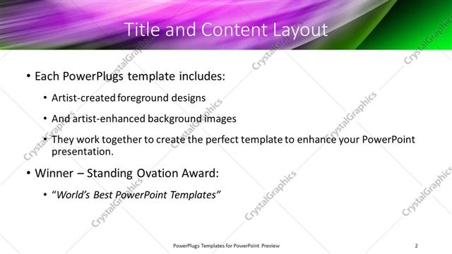 Title and Content presentation slide layout