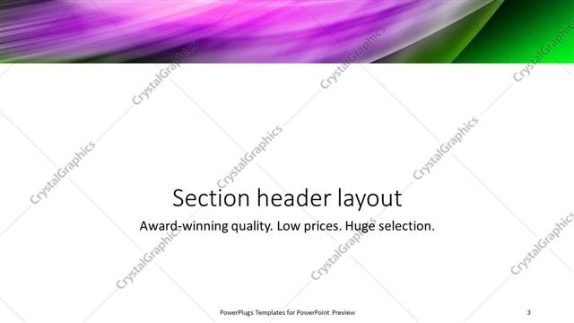 Section Header presentation slide layout