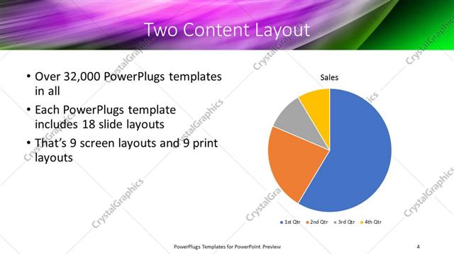 Two Content presentation slide layout