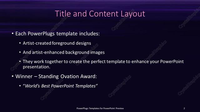 Title and Content presentation slide layout
