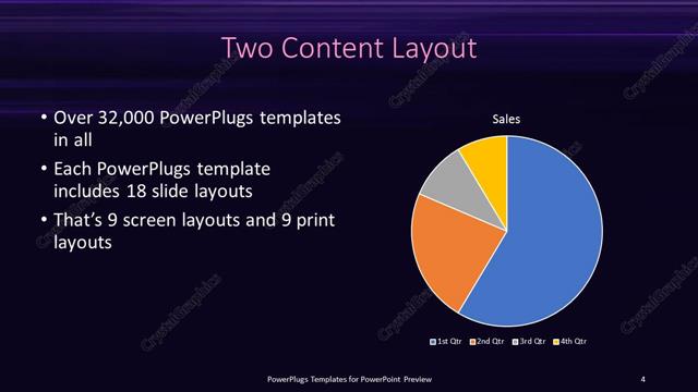 Two Content presentation slide layout