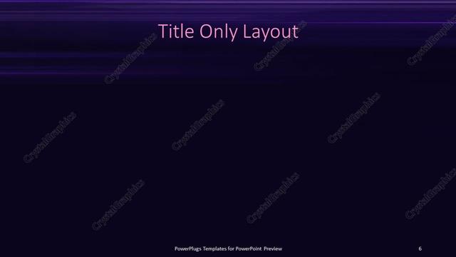 Title Only presentation slide layout