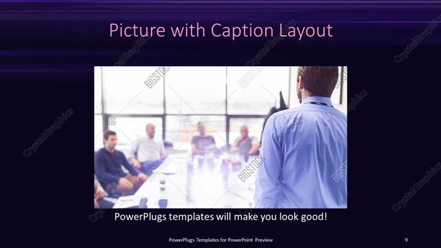 Picture with Caption presentation slide layout