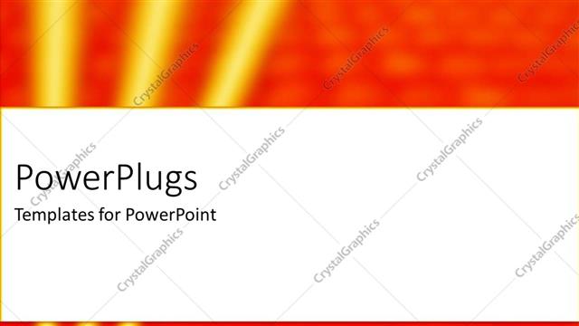  Presentation with orange abstract - High tech theme with three glowing yellow stripes on bubbled orange background