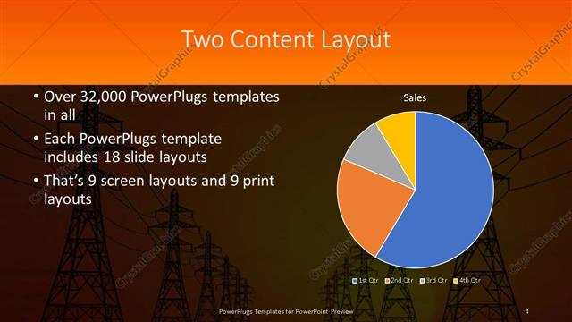 Two Content presentation slide layout