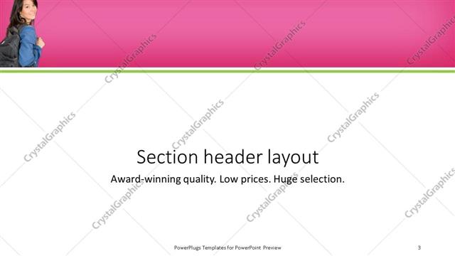 Section Header presentation slide layout