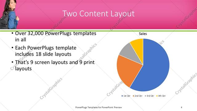 Two Content presentation slide layout