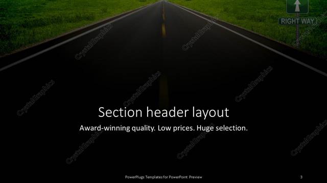 Section Header presentation slide layout