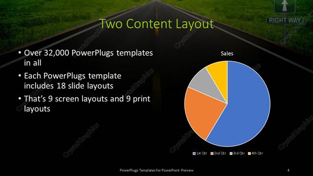 Two Content presentation slide layout