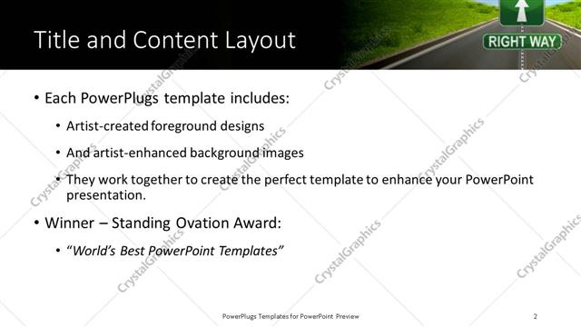 Title and Content presentation slide layout