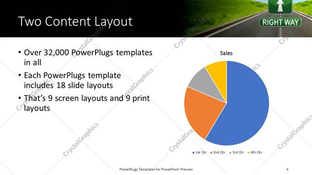 Two Content presentation slide layout