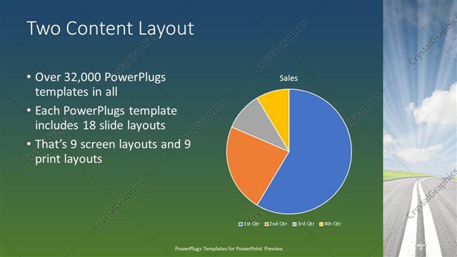 Two Content presentation slide layout