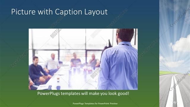 Picture with Caption presentation slide layout