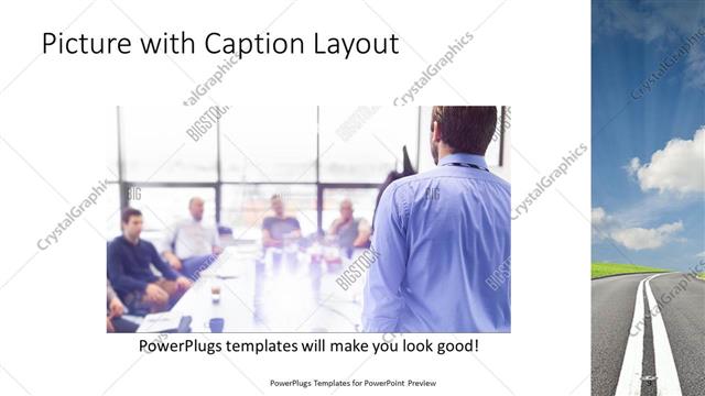 Picture with Caption presentation slide layout