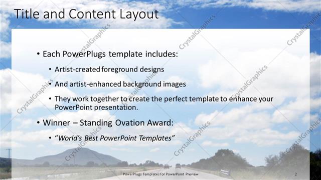 Title and Content presentation slide layout