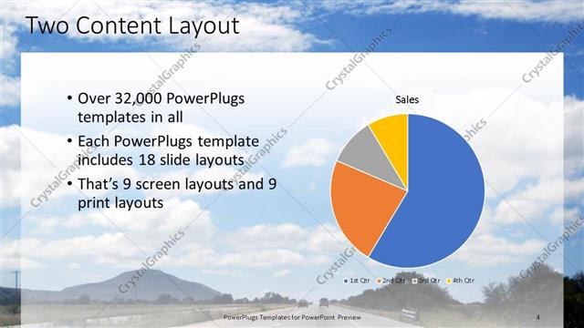 Two Content presentation slide layout