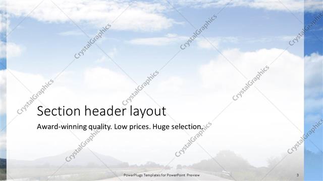 Section Header presentation slide layout