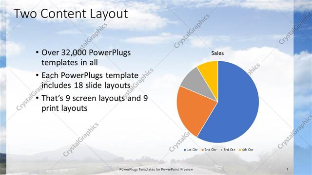 Two Content presentation slide layout