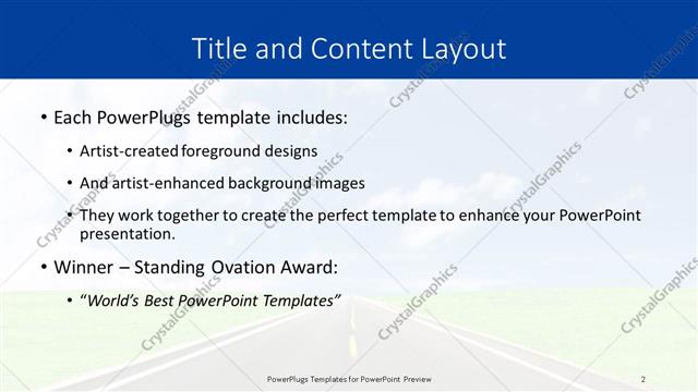 Title and Content presentation slide layout