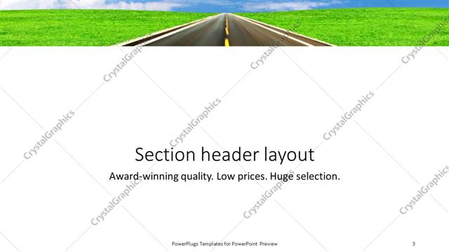 Section Header presentation slide layout