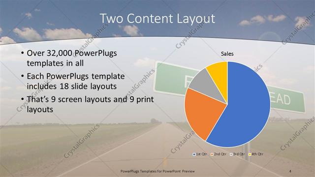 Two Content presentation slide layout