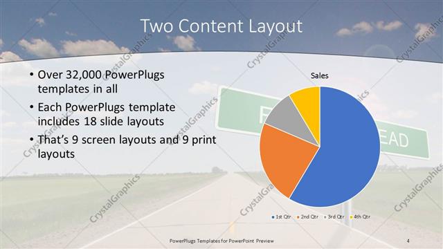 Two Content presentation slide layout