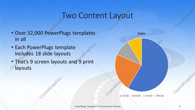 Two Content presentation slide layout