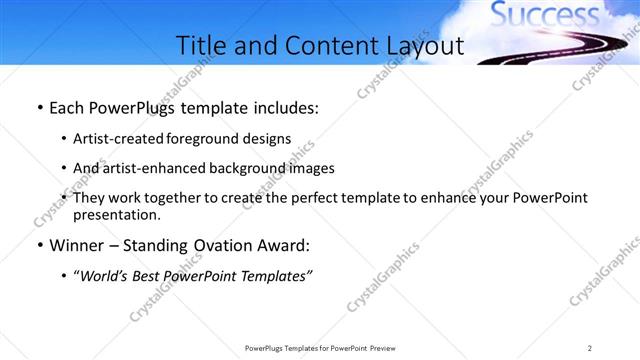 Title and Content presentation slide layout