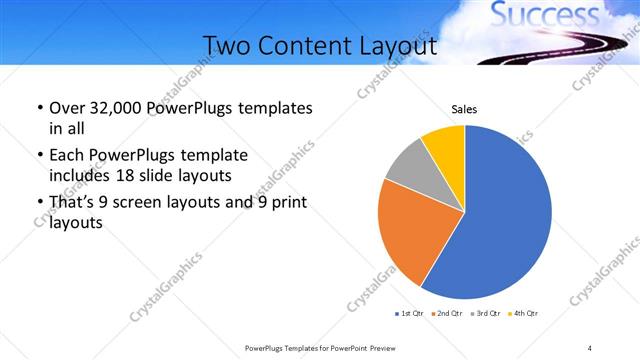 Two Content presentation slide layout