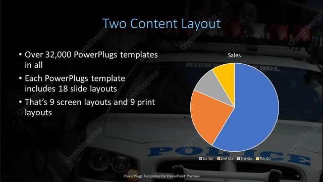 Two Content presentation slide layout