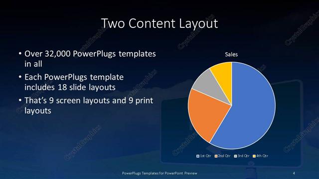 Two Content presentation slide layout