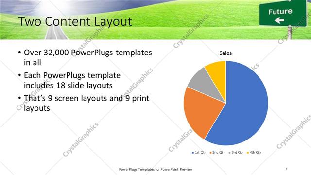 Two Content presentation slide layout