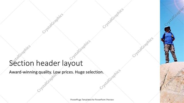 Section Header presentation slide layout