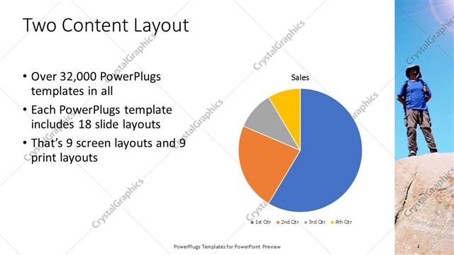 Two Content presentation slide layout