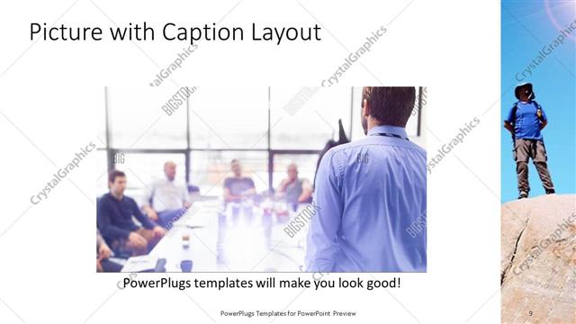 Picture with Caption presentation slide layout