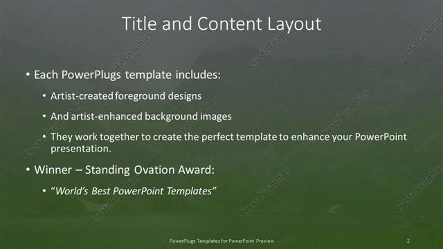 Title and Content presentation slide layout