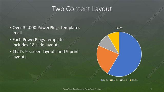 Two Content presentation slide layout