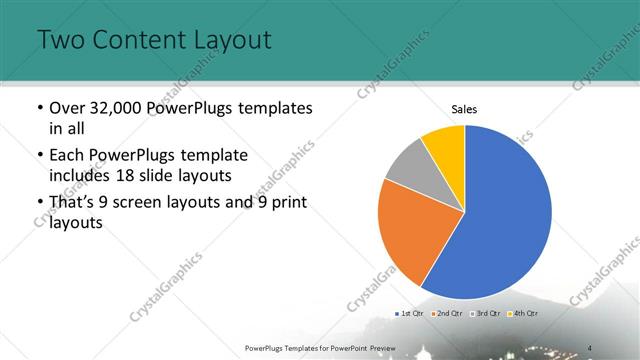 Two Content presentation slide layout