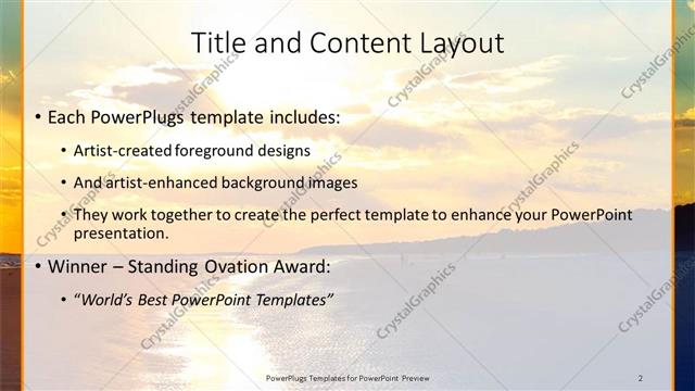 Title and Content presentation slide layout