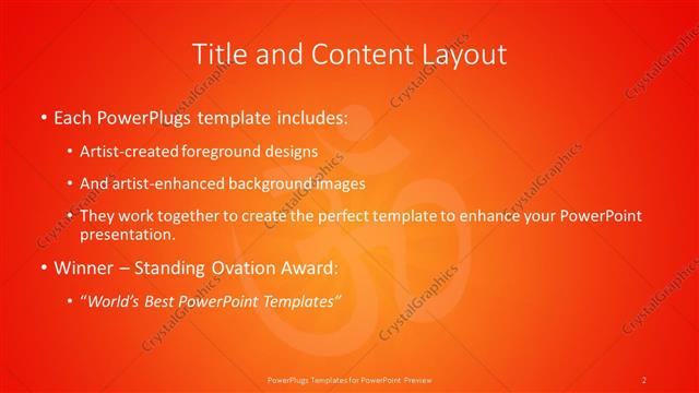 Title and Content presentation slide layout