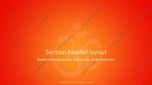 Section Header presentation slide layout