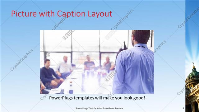 Picture with Caption presentation slide layout