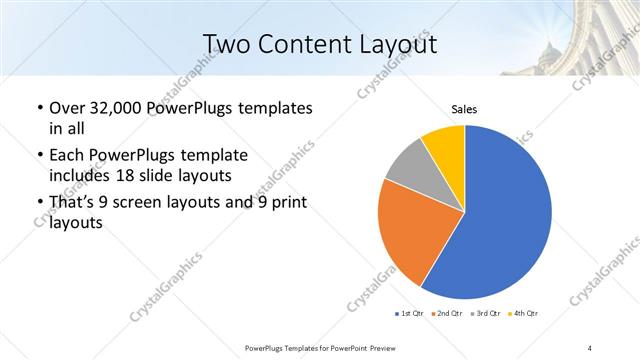 Two Content presentation slide layout