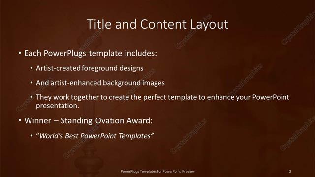 Title and Content presentation slide layout